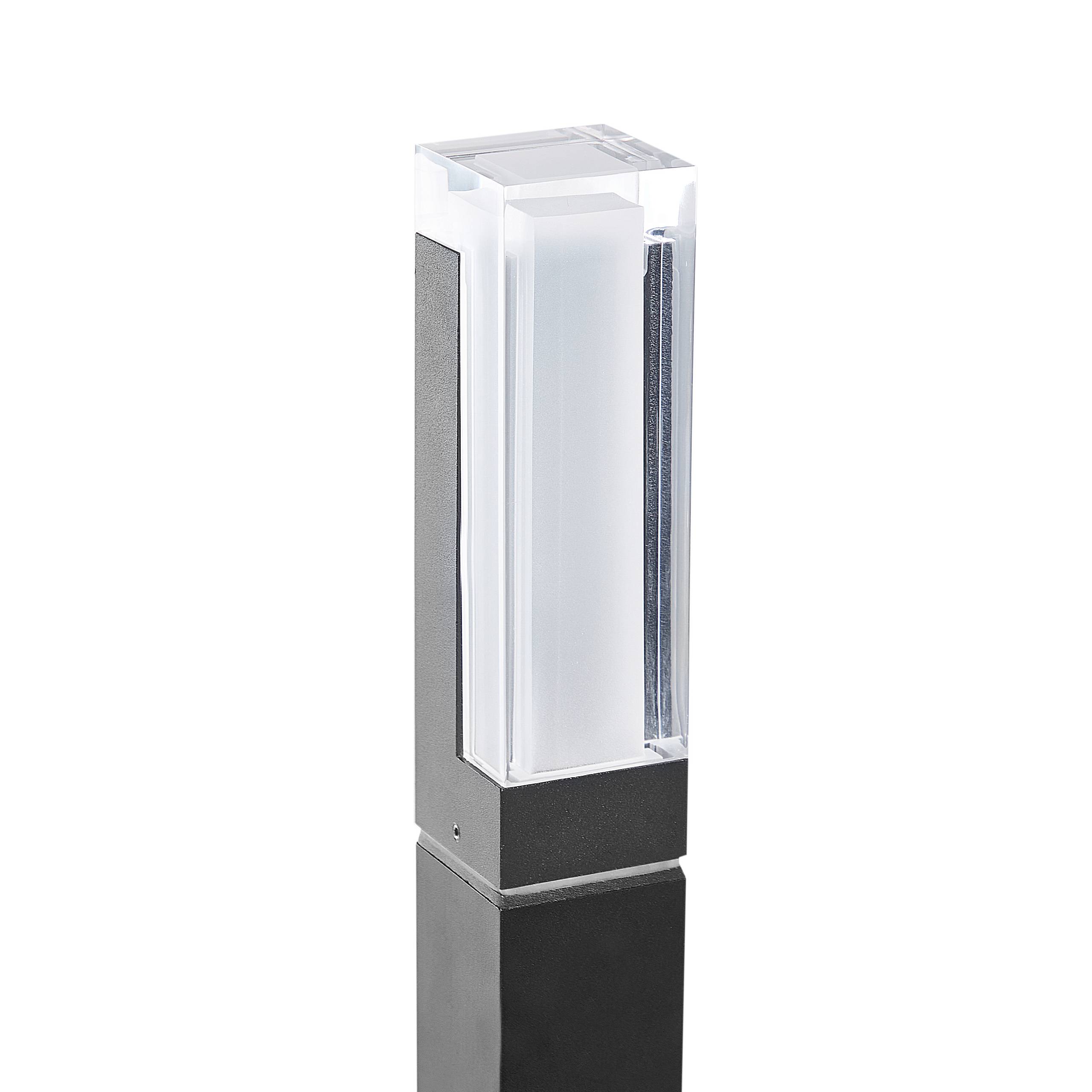 Beliani - Borne Lumineuse Aluminium Noir AWUNA - 10x10x60- Beliani - Image 6