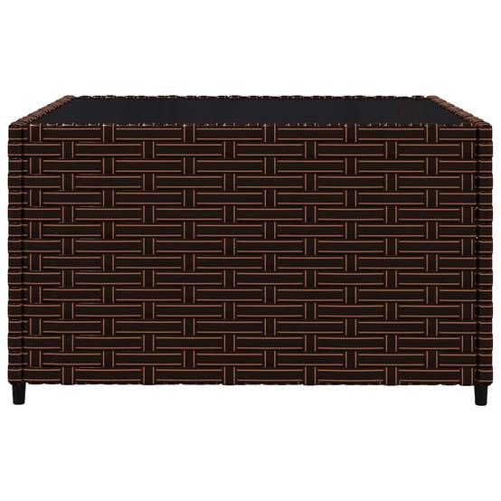 Salon de jardin 3 pcs | Mobilier d'extérieur avec coussins marron résine tressée Maison Chic - Image 6