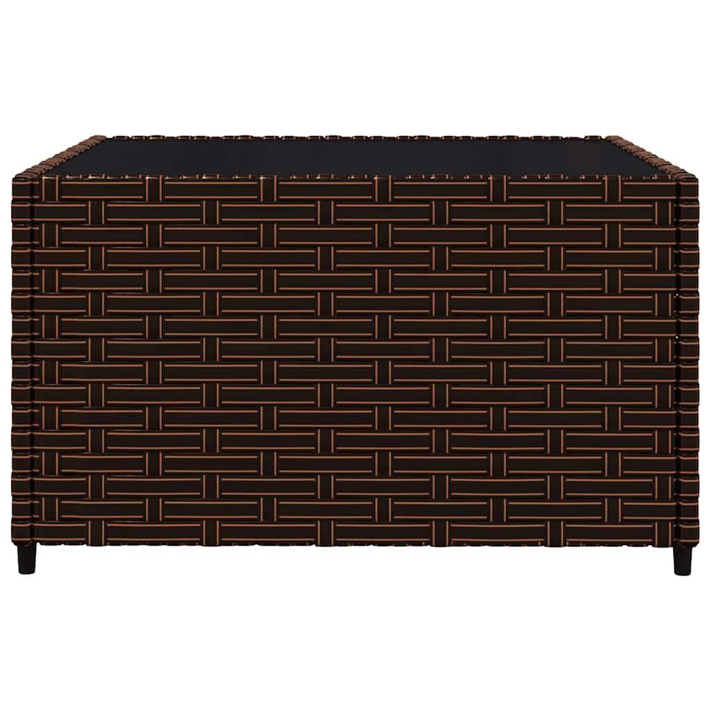 Salon de jardin 3 pcs | Mobilier d'extérieur avec coussins marron résine tressée Maison Chic - Image 6