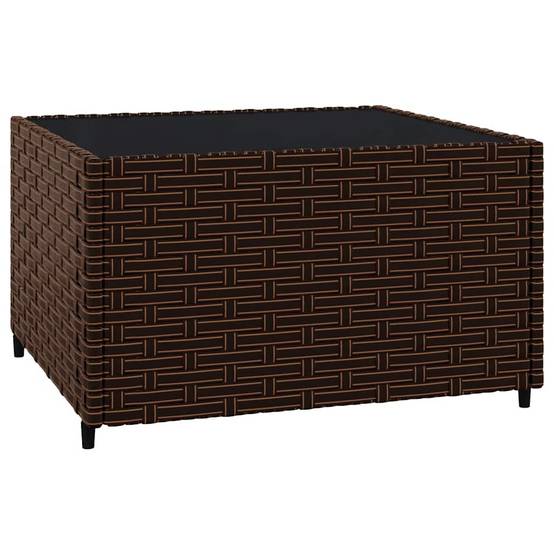 Salon de jardin 3 pcs | Mobilier d'extérieur avec coussins marron résine tressée Maison Chic - Image 5