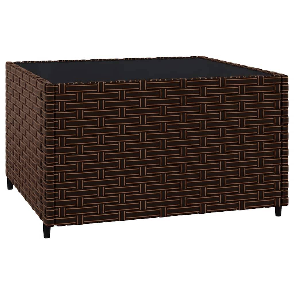 Salon de jardin 3 pcs | Mobilier d'extérieur avec coussins marron résine tressée Maison Chic - Image 5
