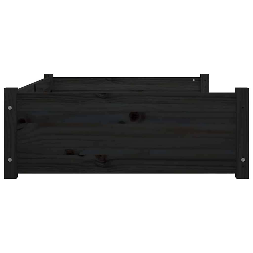 Vidaxl - Lit pour chien Noir 95,5x65,5x28 cm Bois de pin solide vidaXL 821461 - Image 7