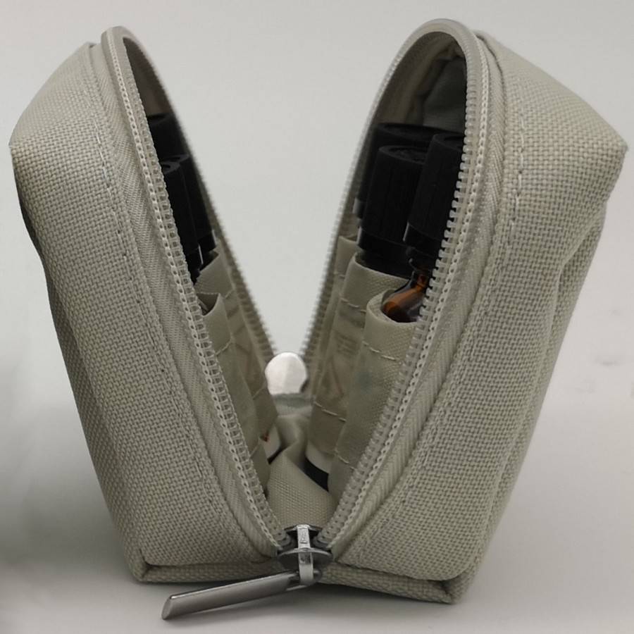 Trousse de Rangement pour Huiles Essentielles - Gris - 6 Emplacements –Transport Facile- Protection–Rangement Pratique- Zen'Arôme - Image 4