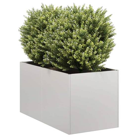 Jardinière acier inoxydable gris 80 x 40 x 40 cm - PANGIVO - Image 1