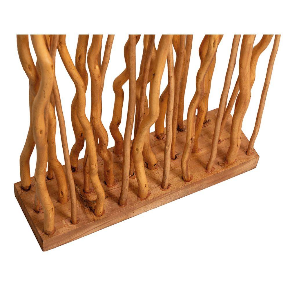 Aubry Gaspard - Paravent en osier avec socle et 45 tiges Twist - Image 4