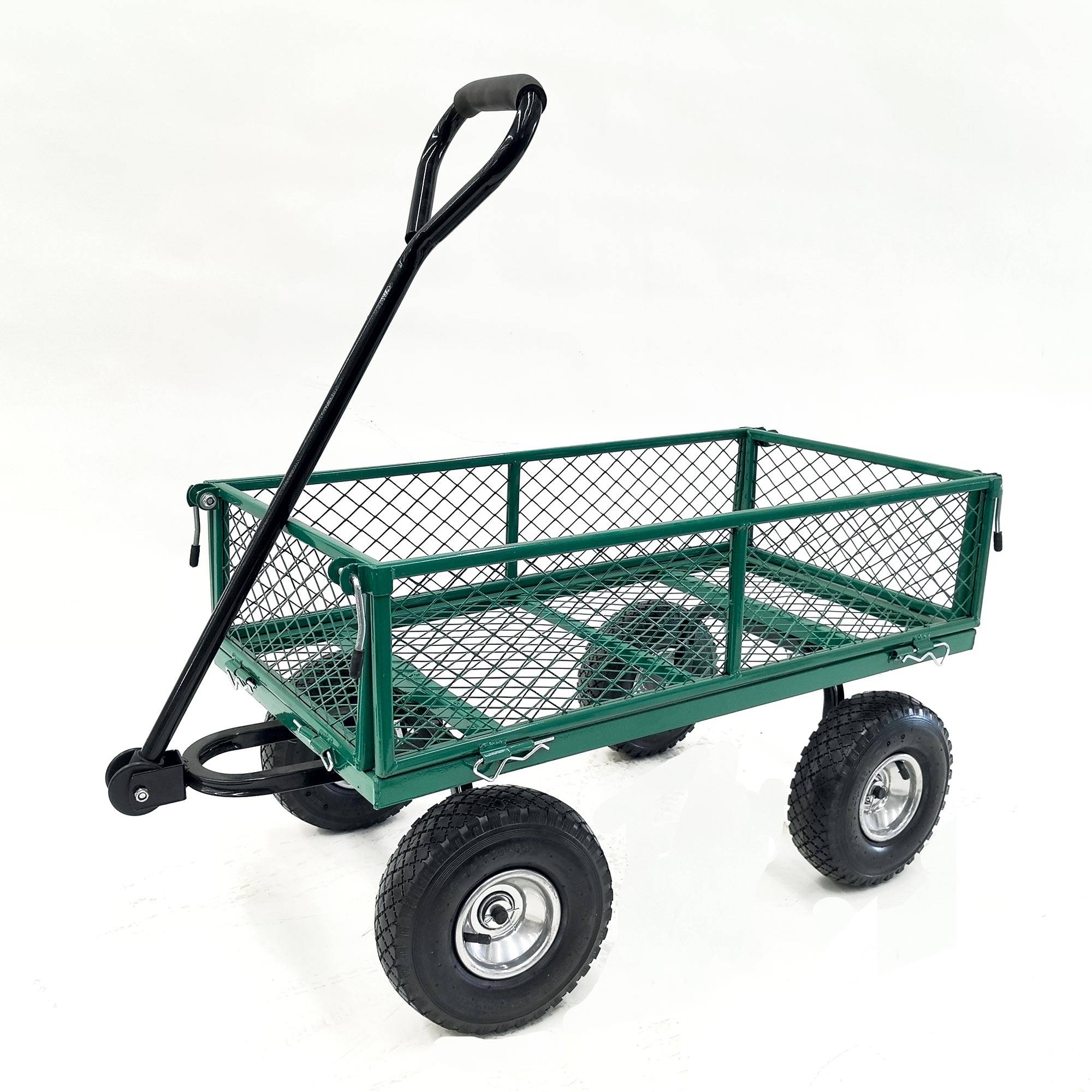 Chariot remorque grillagé de jardin WERKA PRO 65l - Image 1