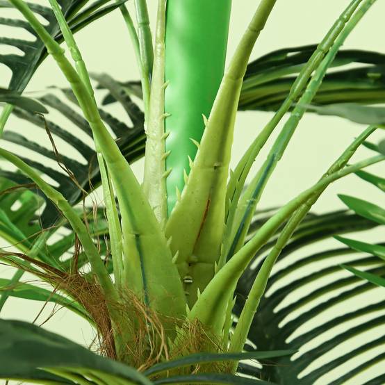 Grand Palmier Artificiel Plastique PE Décoration Intérieur Ambiance Exotique 160cm Vert - ComfortXL Outdoor Living - Image 10