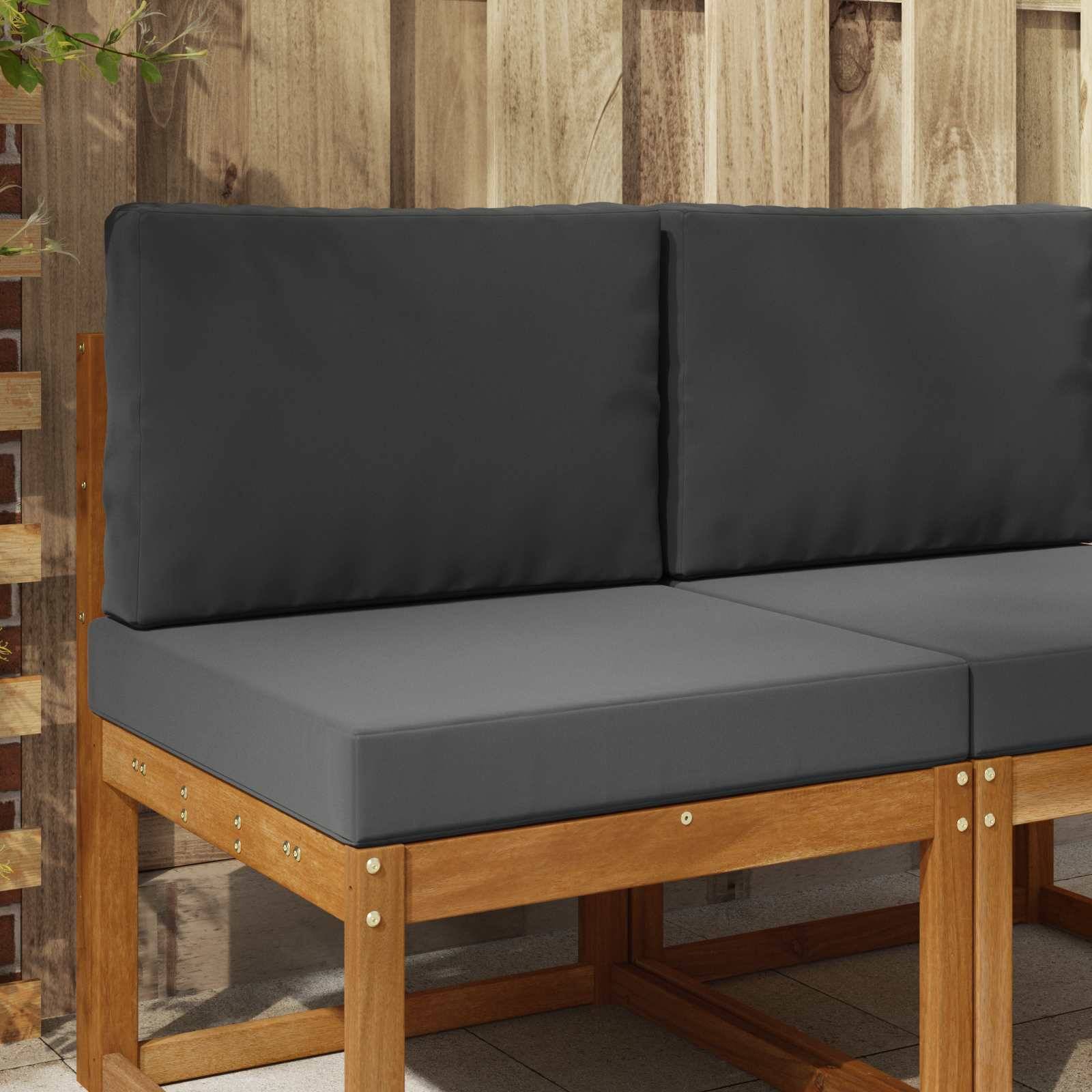 Coussins de canapé extérieur polyester anthracite 60 x 60 x 8 cm, poids:3.18kg - PANGIVO - Image 1