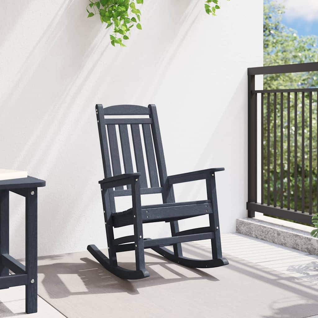 Maison Chic - Fauteuil de jardin - Chaise Rocking chair Bleu marine 70 x 92 x 108 cm - Image 3
