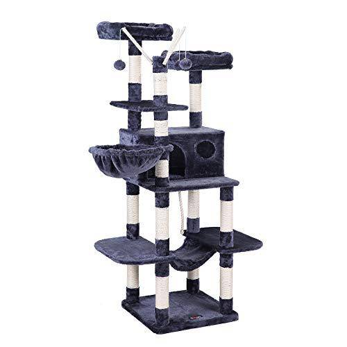 Arbre à chat XXL tour de jeux 164 cm gris anthracite - Image 3