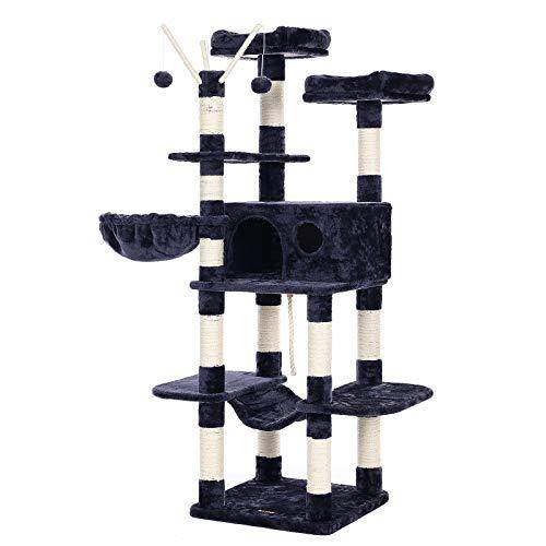 Arbre à chat XXL tour de jeux 164 cm gris anthracite - Image 1