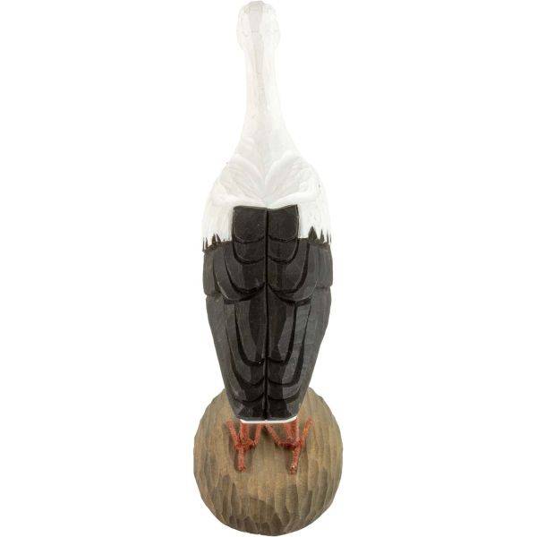Cigogne en bois sculptée à la main 16 x 6.5 x 21 cm Wildlife Garden - Image 5