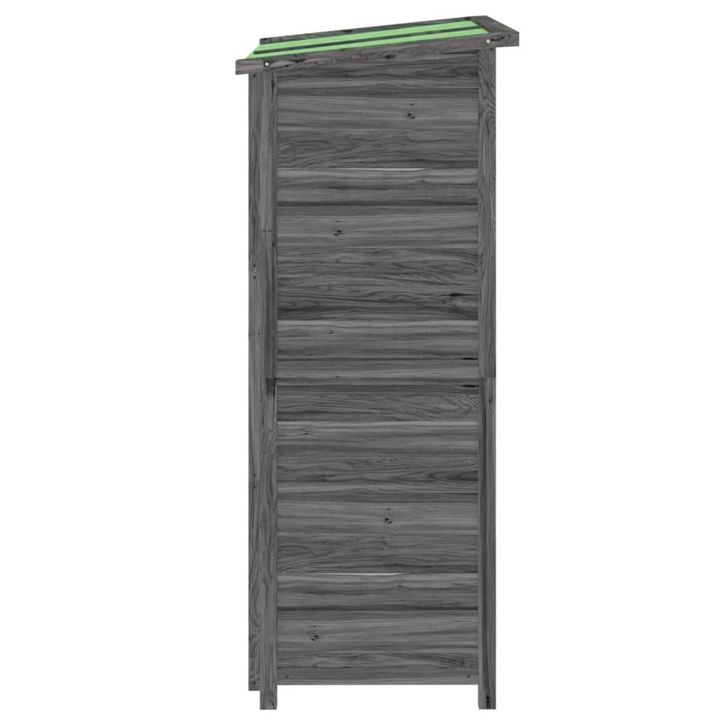 Maison Chic - Abri à outils 0.47m² - Cabane à outils - Abri de jardin gris 83x57x140 cm bois massif pin MAISON CHIC - Image 6