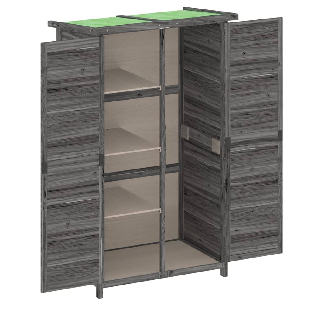 Maison Chic - Abri à outils 0.47m² - Cabane à outils - Abri de jardin gris 83x57x140 cm bois massif pin MAISON CHIC - Image 5