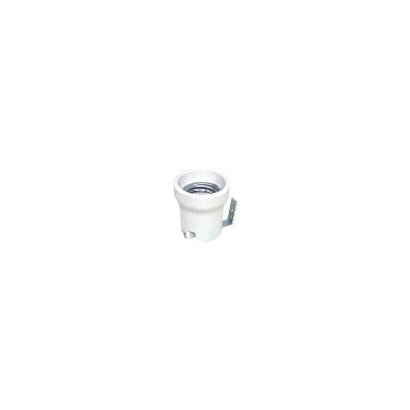 Tibelec - Douille E27 porcelaine à support 2 trous