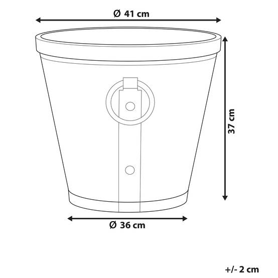 Cache-pot d'extérieur Fibre d'argile Gris VARI - Beliani - Image 2
