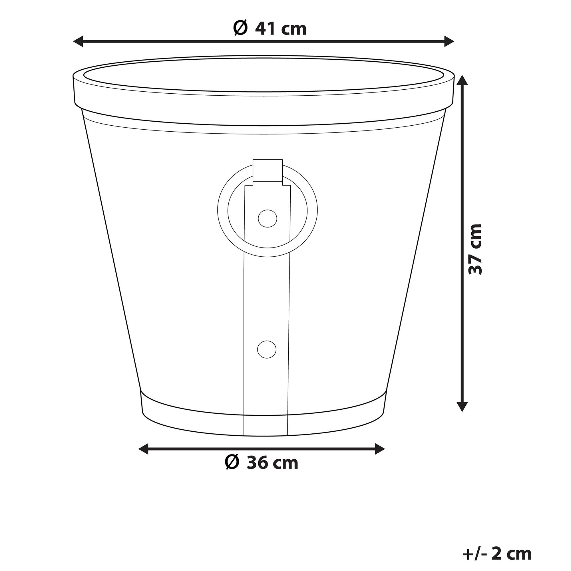 Cache-pot d'extérieur Fibre d'argile Gris VARI - Beliani - Image 2