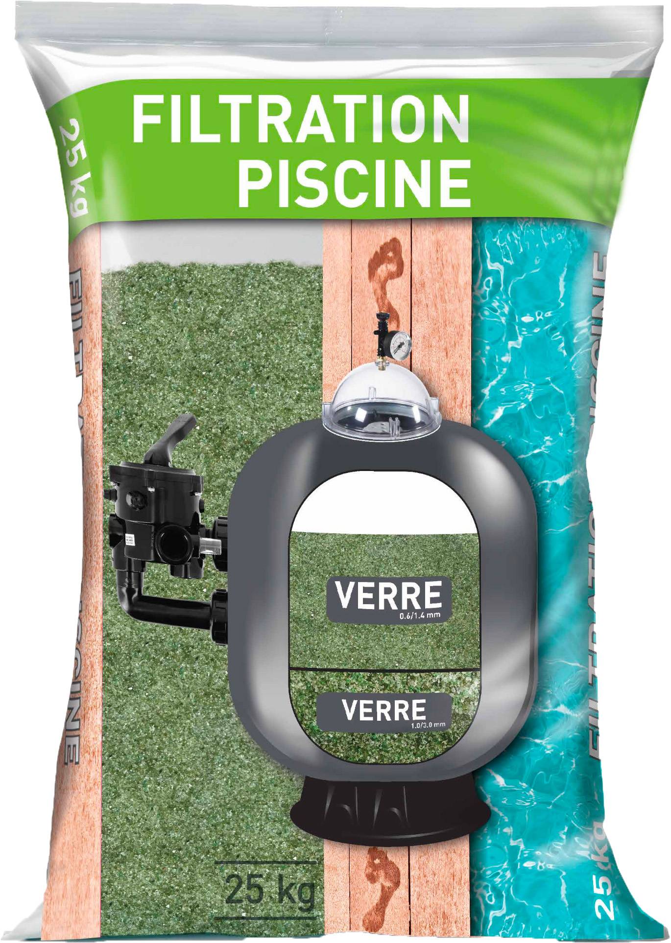 No name  - Verre de filtration piscine 1/3 en sac de 25 KG - Image 2