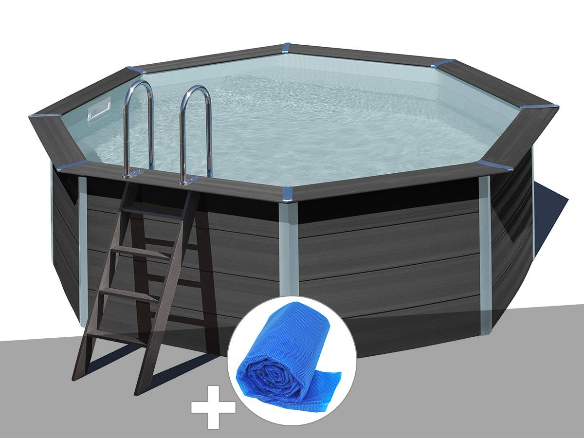 Gré - Kit piscine composite Gré Avant-Garde ronde 4,10 x 1,24 m + Bâche à bulles