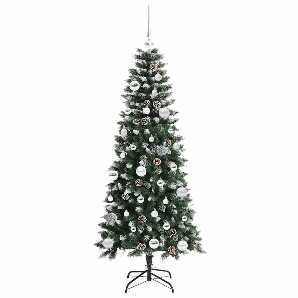 Sapin de Noël | Arbre de Noël artificiel Vert 150 cm PVC, plastique et acier Maison Chic - Image 4