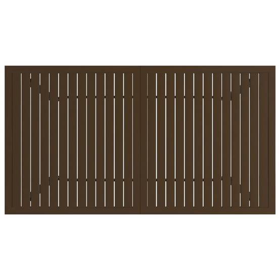 Table de Jardin Rectangulaire 140x80 cm Marron en Acier Robuste, Style Industriel à Lattes – ComfortXL Outdoor Living - Image 4