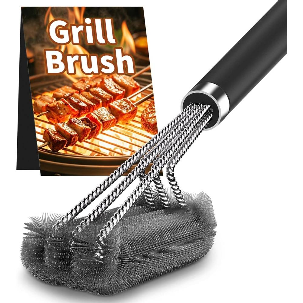 Brosse triangle nettoyage grille barbecue 45,7cm - Poignée anti-chaleur-Living123