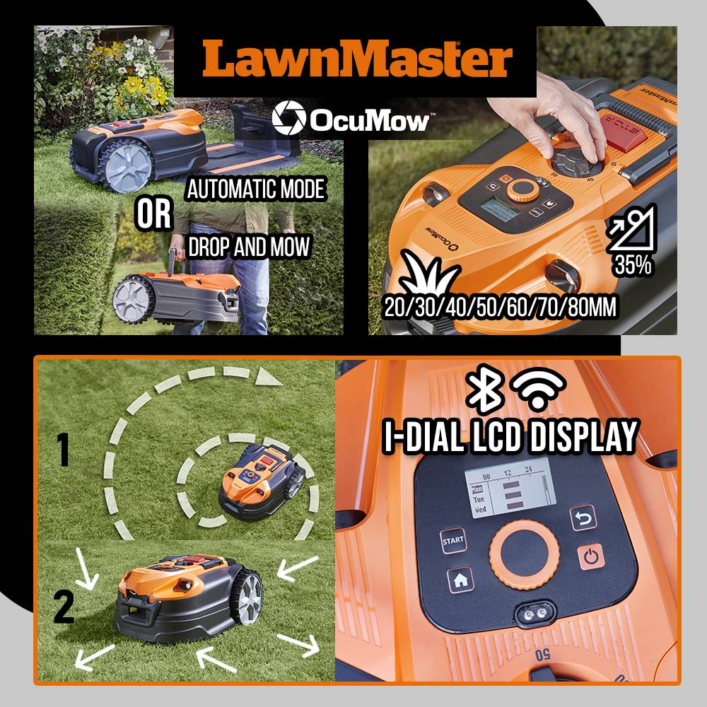 Lawnmaster - Robot tondeuse autonome 24V sans fil périmétrique avec station de charge - Max 800m² - Image 4