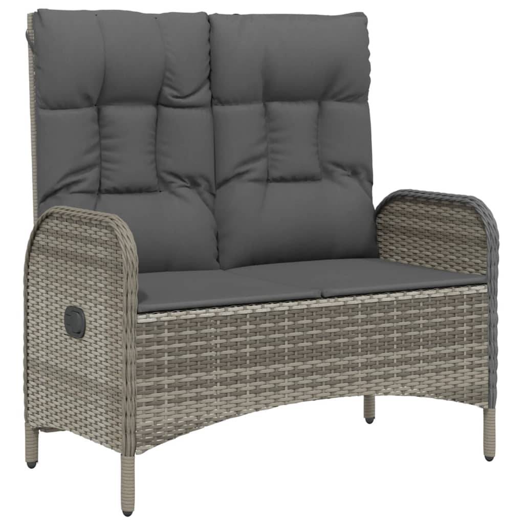 Vidaxl - Ensemble à manger jardin et coussins 2 pcs-Salons de jardin gris rotin 498668 - Image 3