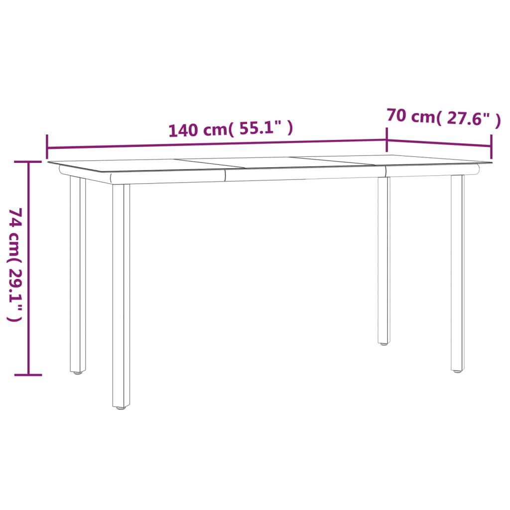 Vidaxl - Ensemble à manger jardin et coussins 2 pcs-Salons de jardin gris rotin 498668 - Image 8