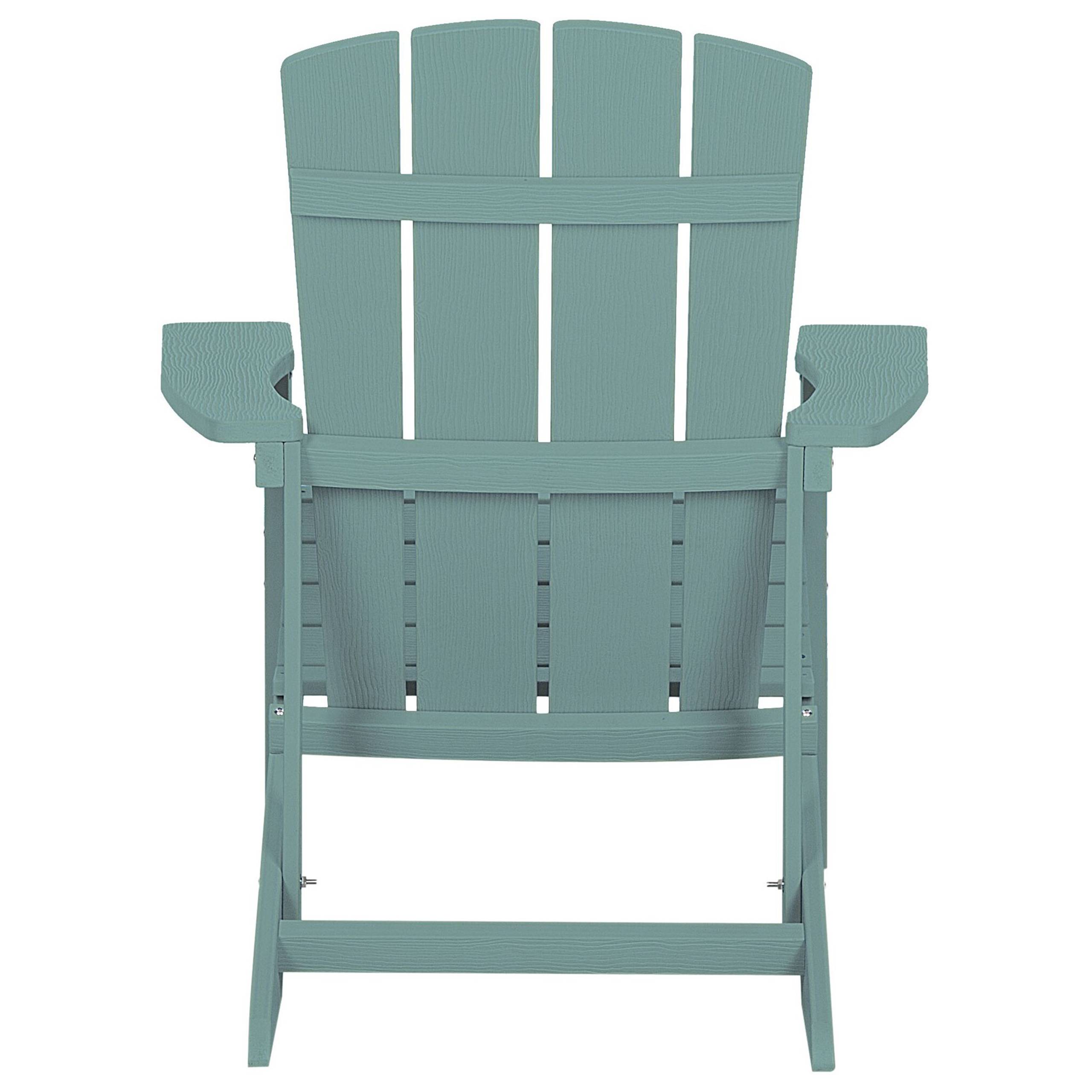 Beliani - Chaise de jardin Bois synthétique Turquoise ADIRONDACK - Beliani - Image 6