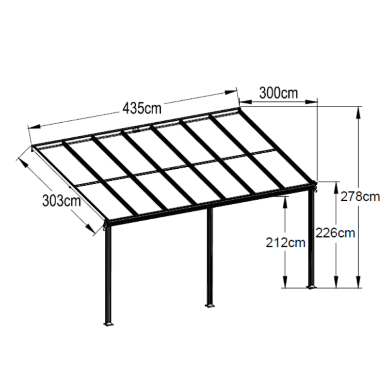Cerland - PERGOLA ALU 4,35X3,03X2,78M - Image 4