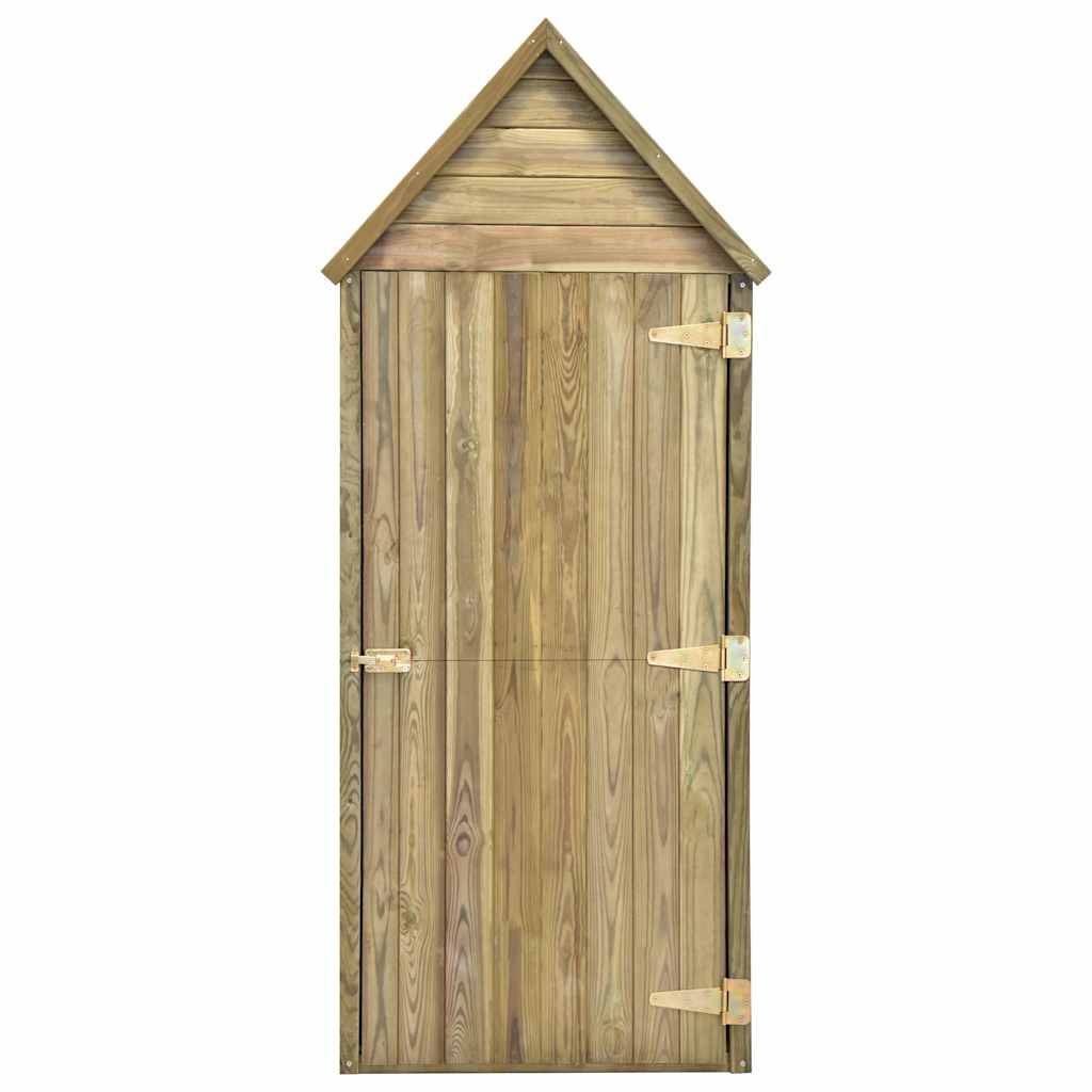 ComfortXL - Abri à outils de jardin en pin traité avec étagères et porte 70x32x178 cm – ComfortXL Outdoor Living - Image 5