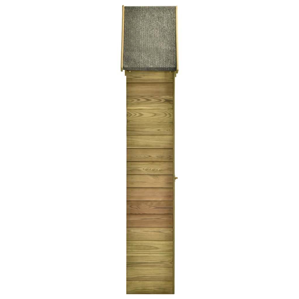 ComfortXL - Abri à outils de jardin en pin traité avec étagères et porte 70x32x178 cm – ComfortXL Outdoor Living - Image 4
