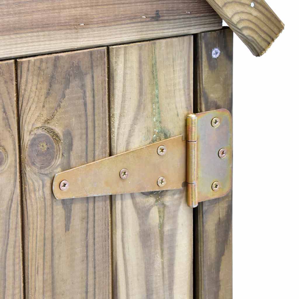 ComfortXL - Abri à outils de jardin en pin traité avec étagères et porte 70x32x178 cm – ComfortXL Outdoor Living - Image 6