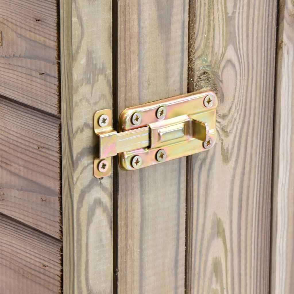 ComfortXL - Abri à outils de jardin en pin traité avec étagères et porte 70x32x178 cm – ComfortXL Outdoor Living - Image 7