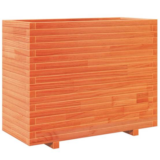 Jardinière | Pot de fleurs | Cache-pot | Bac à fleurs cire marron 90x40x72,5 cm bois de pin massif - Image 7