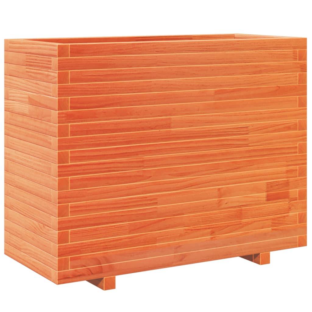 Jardinière | Pot de fleurs | Cache-pot | Bac à fleurs cire marron 90x40x72,5 cm bois de pin massif - Image 7