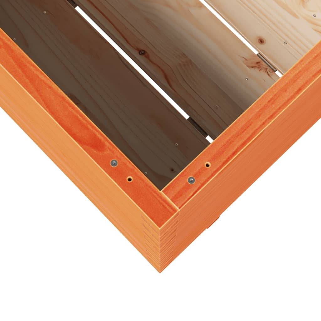 Jardinière | Pot de fleurs | Cache-pot | Bac à fleurs cire marron 90x40x72,5 cm bois de pin massif - Image 8
