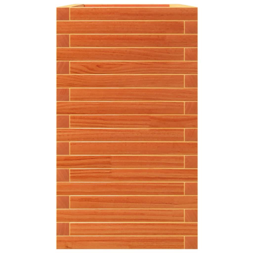 Jardinière | Pot de fleurs | Cache-pot | Bac à fleurs cire marron 90x40x72,5 cm bois de pin massif - Image 6