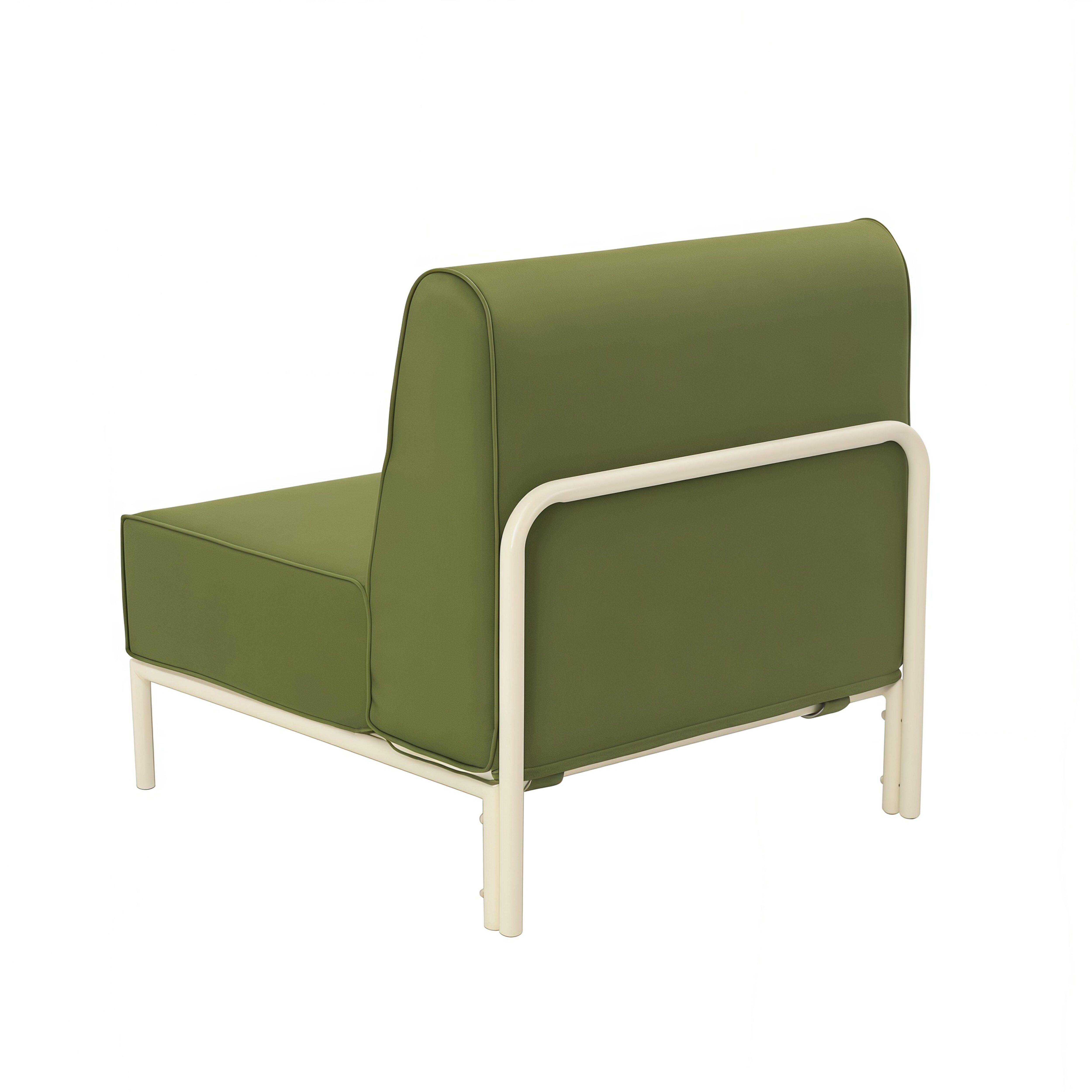 Oviala - Chauffeuse pour salon pour jardin modulable en tissu vert kaki Patio - Oviala - Image 5