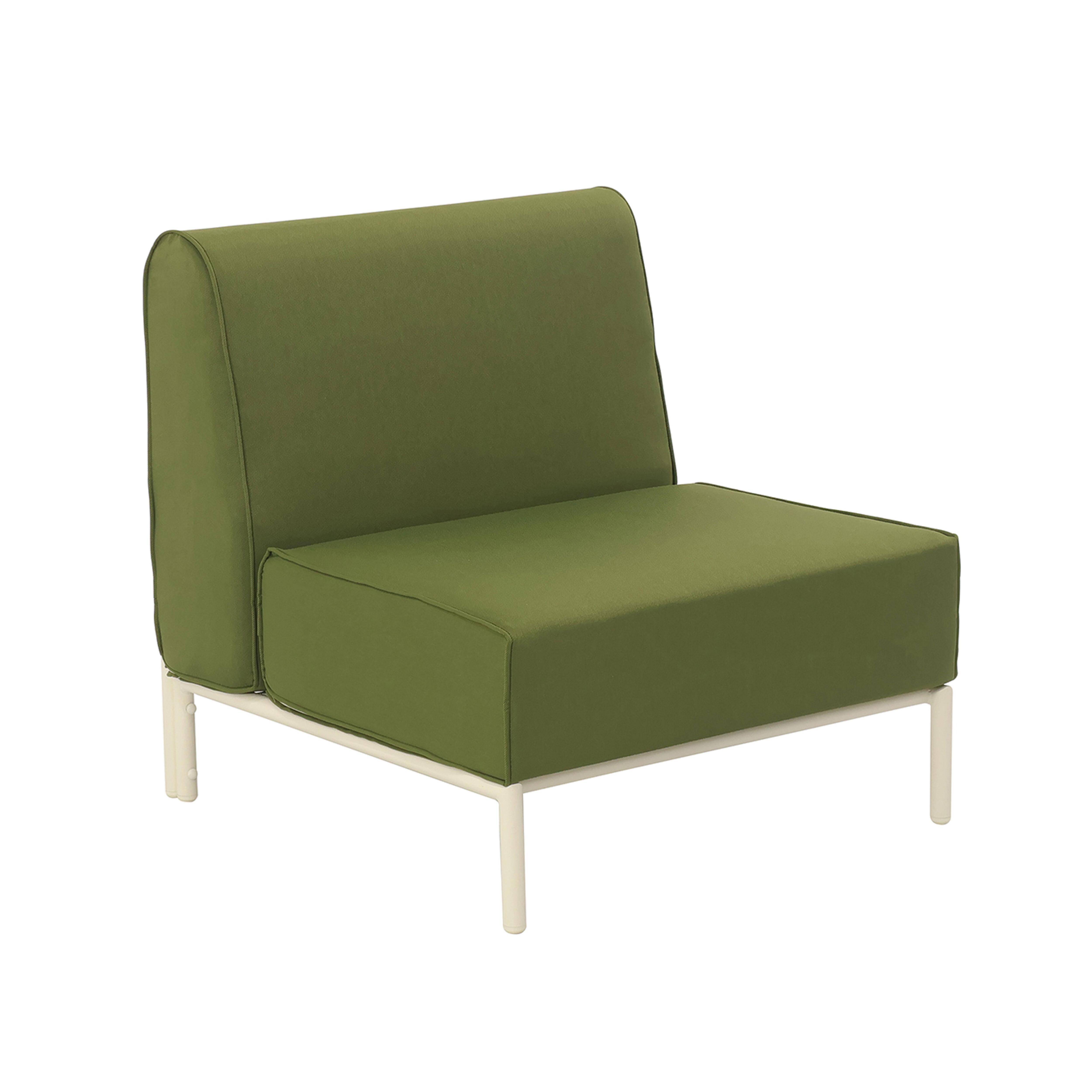 Oviala - Chauffeuse pour salon pour jardin modulable en tissu vert kaki Patio - Oviala - Image 1