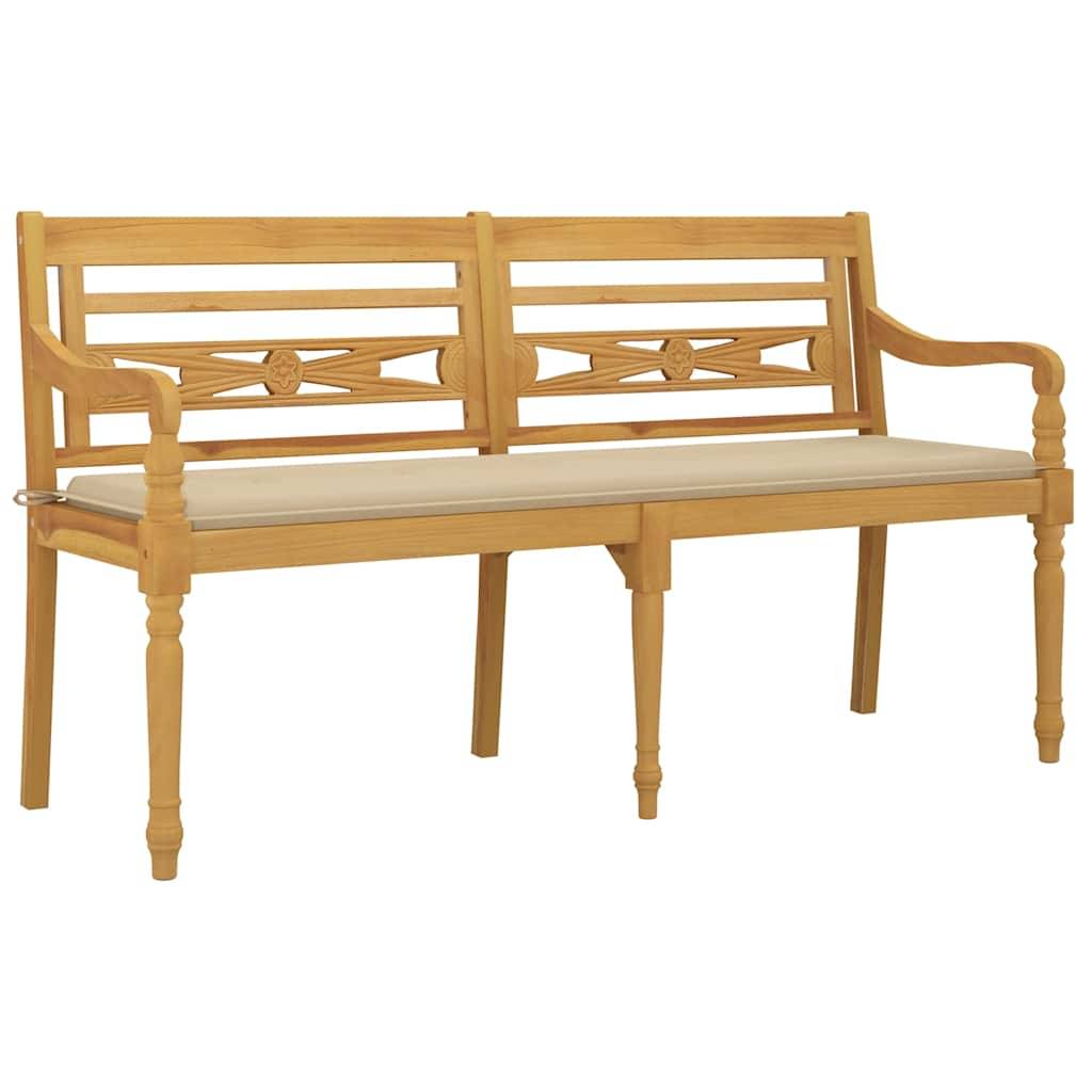 PANGIVO - Banc de jardin bois de teck beige 150 x 51.5 x 84 cm - PANGIVO - Image 3