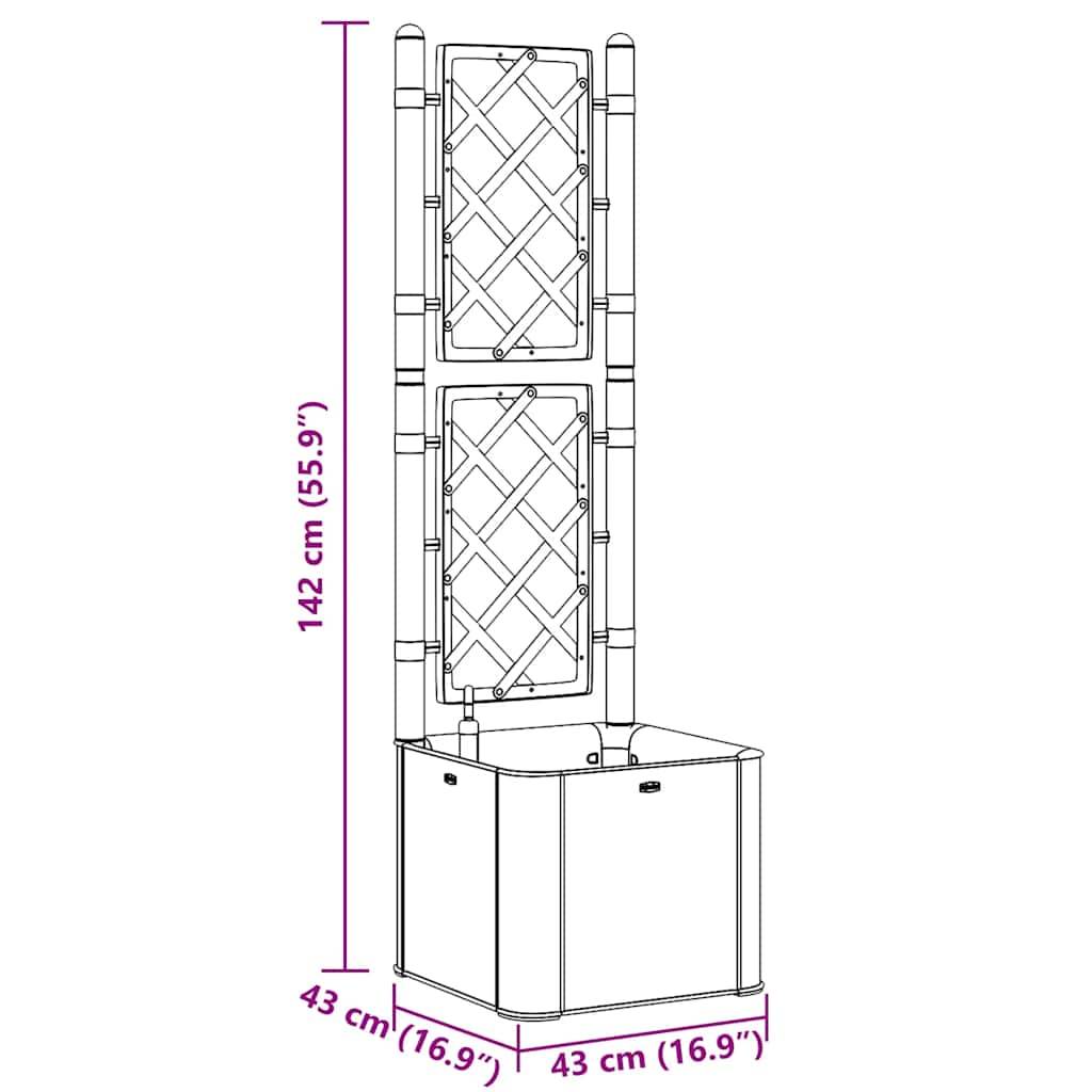 Jardinière avec treillis et arrosage auto pour plantes grimpantes Moka – ComfortXL Outdoor Living - Image 9