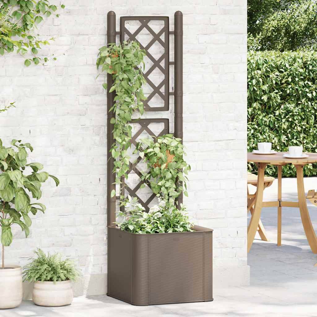 Jardinière avec treillis et arrosage auto pour plantes grimpantes Moka – ComfortXL Outdoor Living - Image 3