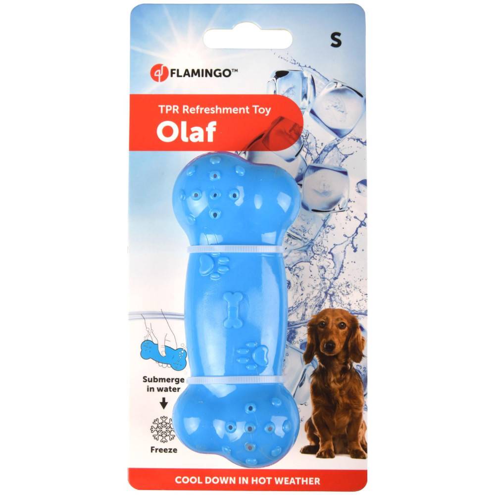 Flamingo - jeux rafraîchissant OLAF forme os pour chien en TPR longueur 11 cm - Image 2