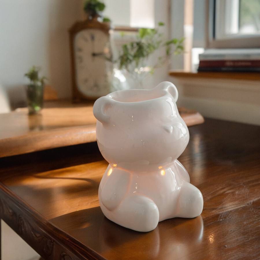 Brûle-Parfum Céramy Teddy - Objet Artisanat Amusant - Intérieur moderne parfumé - Figurine Animale - 38 ml - H 12,5cm – Zen'Arôme - Image 4
