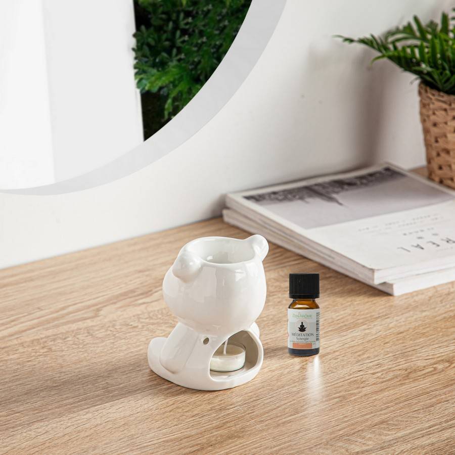 Brûle-Parfum Céramy Teddy - Objet Artisanat Amusant - Intérieur moderne parfumé - Figurine Animale - 38 ml - H 12,5cm – Zen'Arôme - Image 9