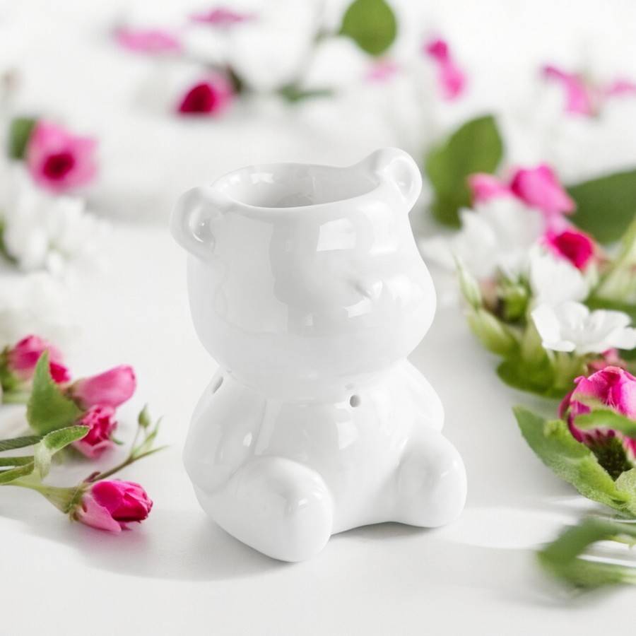 Brûle-Parfum Céramy Teddy - Objet Artisanat Amusant - Intérieur moderne parfumé - Figurine Animale - 38 ml - H 12,5cm – Zen'Arôme - Image 1