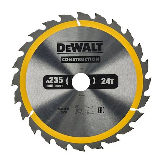 Lame de scie circulaire portative DEWALT Carbure Construction - taille - DEWALT ACCESSOIRES - Image 1