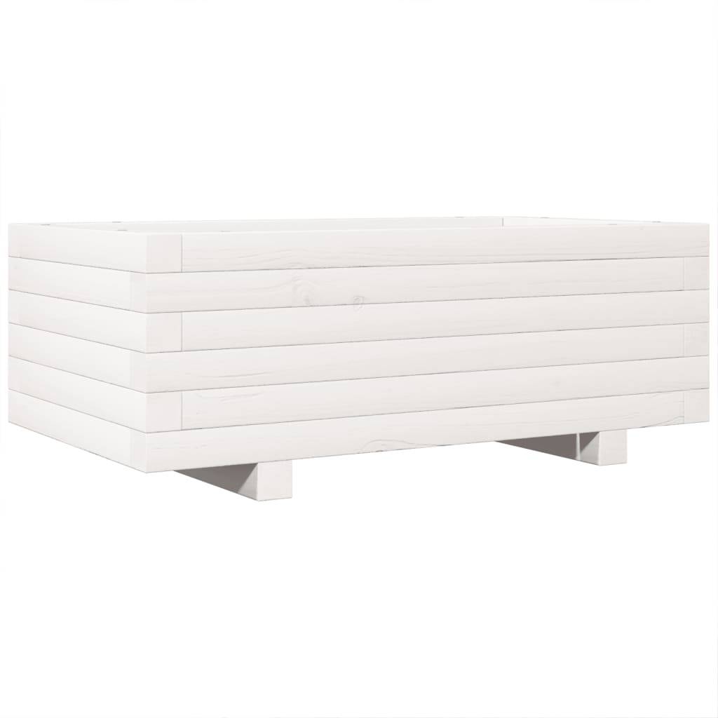 Vidaxl - Jardinière blanc 70x40x26,5 cm bois de pin massif vidaXL 847329 - Image 8